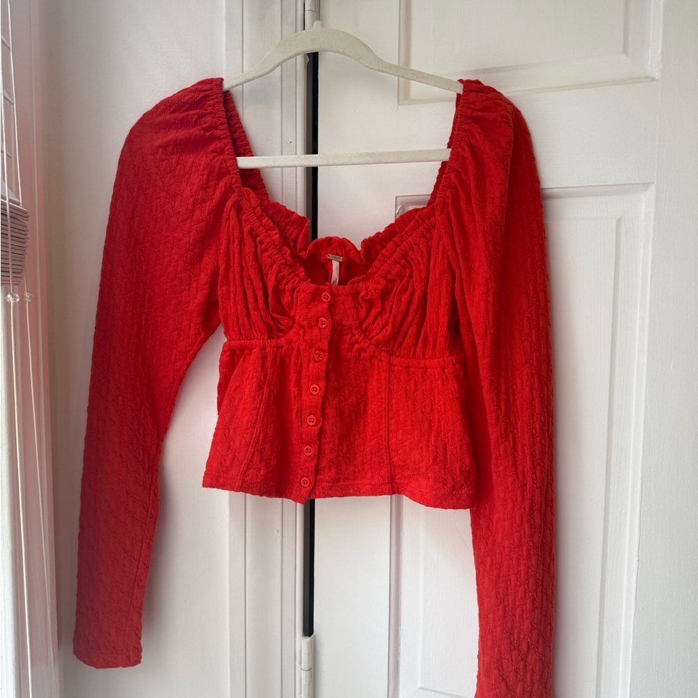 Free People Scarlet Blouse